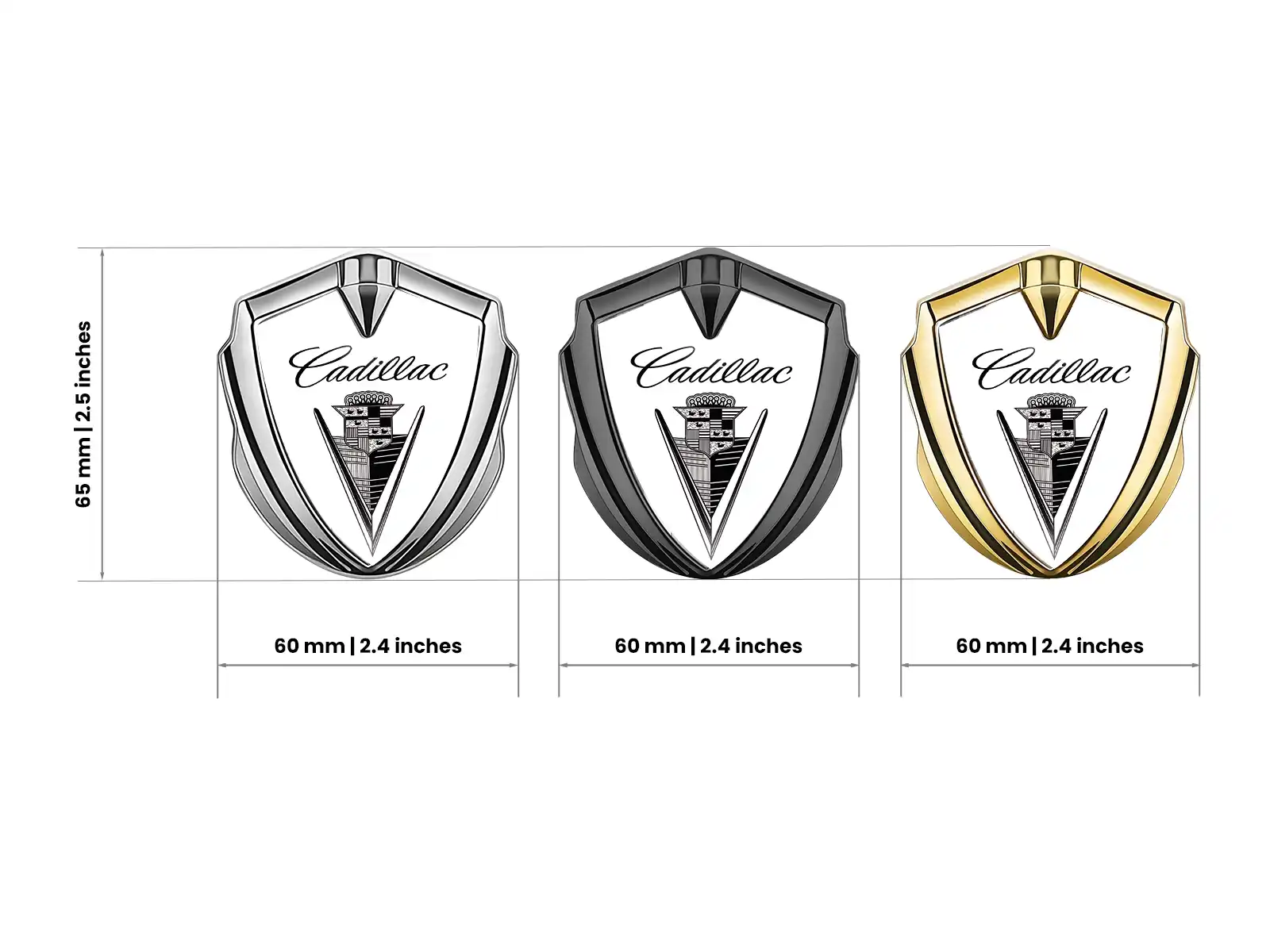 Cadillac Metal Emblema Insignia Atlético Aspecto Óptimo